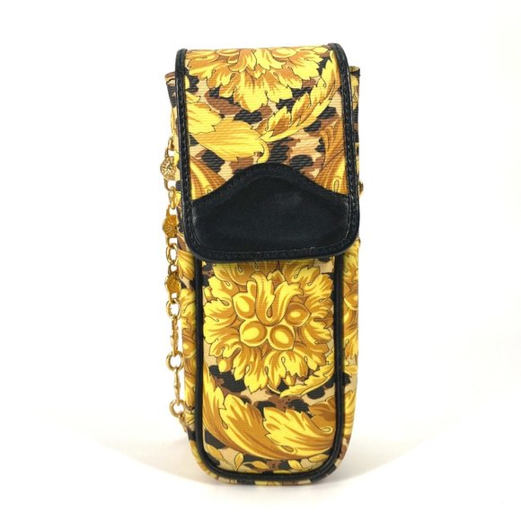 Versace Handbags - Versace Pochette bag vintage Chain mobile case Shoulder Bag yellow Black